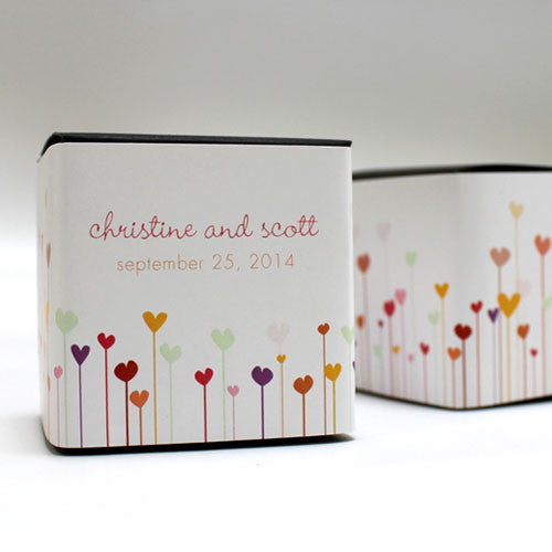 Hearts Cube Favor Box Wrap