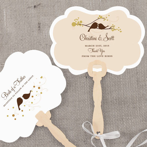 Love Bird Personalized Hand Fan
