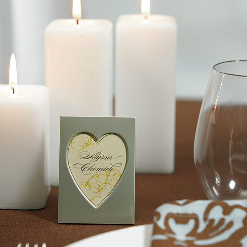 Mini Easel Back Aluminum Heart Photo Frames
