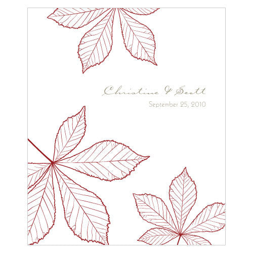 Autumn Leaf Rectangular Label