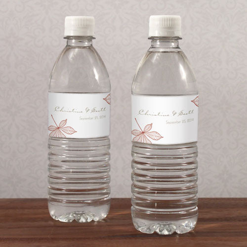 Autumn Leaf Water Bottle Label