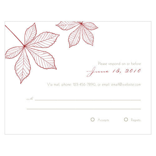 Autumn Leaf RSVP