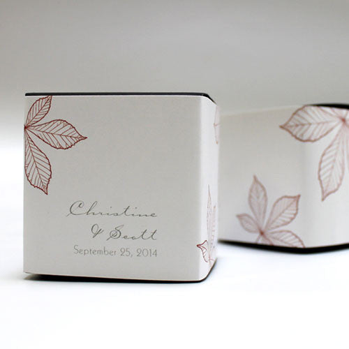 Autumn Leaf Cube Favor Box Wrap