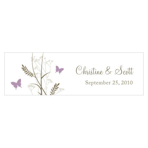 Romantic Butterfly Small Rectangular Tag