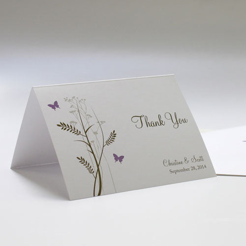 Romantic Butterfly Thank You Card