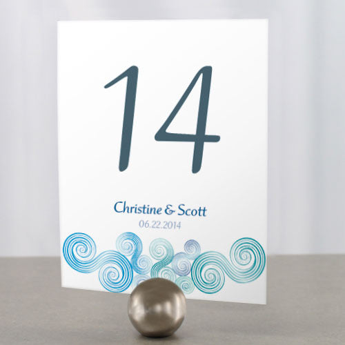 Sea Breeze Table Number Numbers