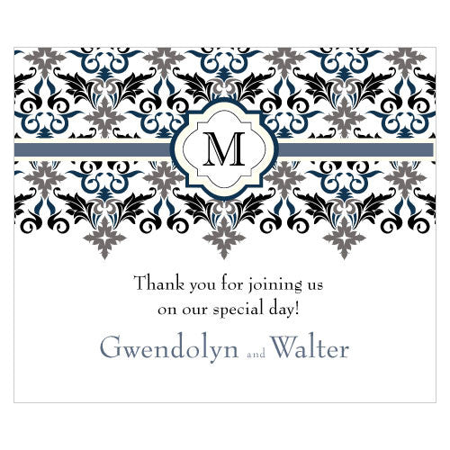 Lavish Monogram Rectangular Label
