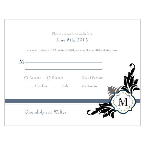 Lavish Monogram RSVP