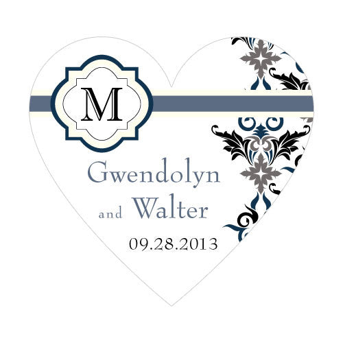 Lavish Monogram Heart Sticker