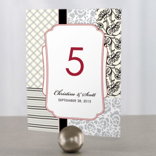 Eclectic Patterns Table Number Numbers