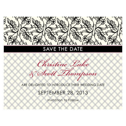 Eclectic Patterns Save The Date Card