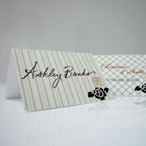 Eclectic Patterns Place Card With Fold