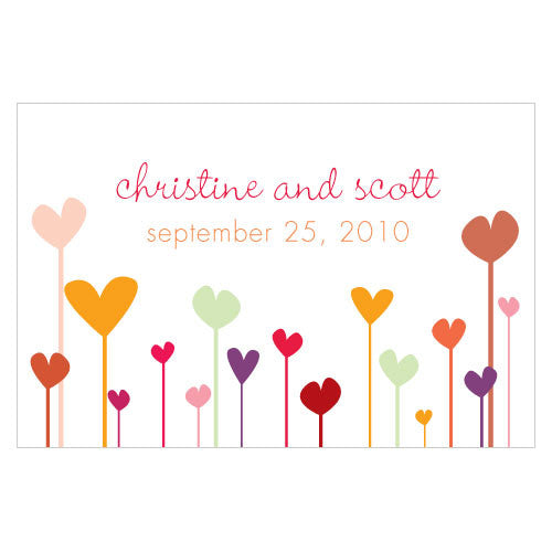 Hearts Large Rectangular Tag