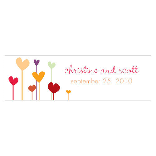 Hearts Small Rectangular Tag