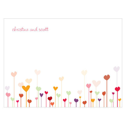 Hearts Note Card