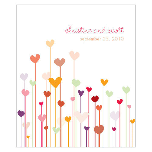 Hearts Rectangular Label
