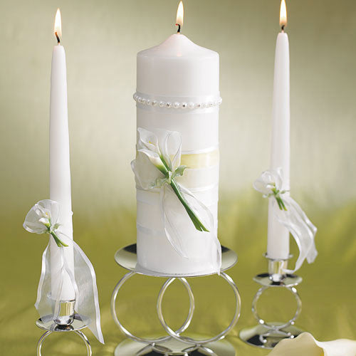 Bridal Beauty Calla Lily Candles Unity Pillar Candle