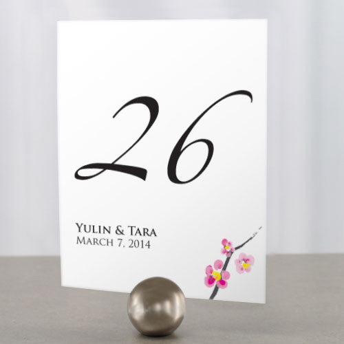 Cherry Blossom Table Number Numbers