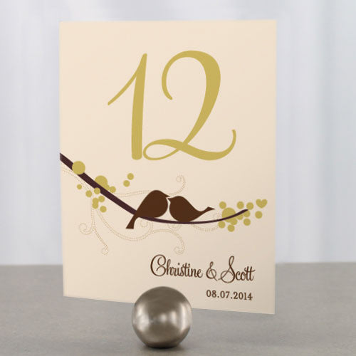 Love Bird Table Number Numbers