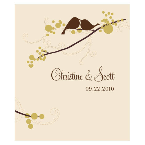 Love Bird Rectangular Label