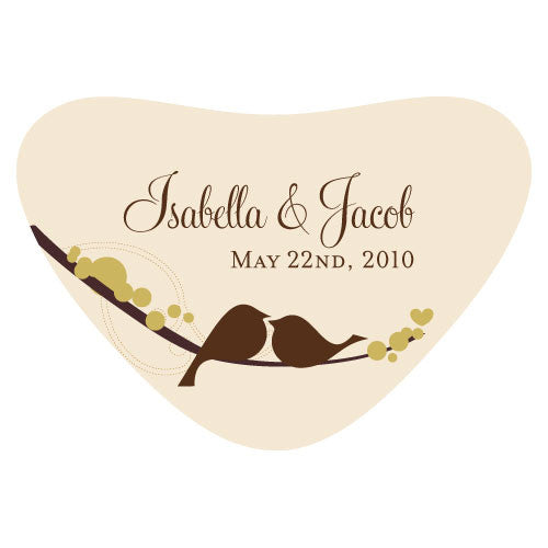 Love Birds Heart Container Sticker
