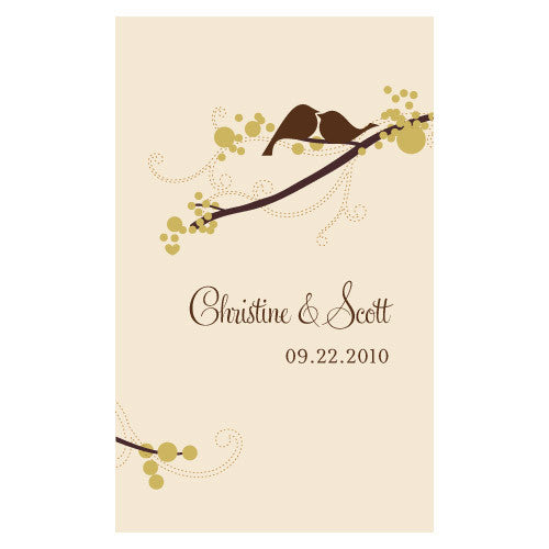 Love Bird Rectangular Playing Card Sticker