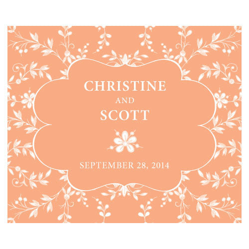 Forget Me Not Rectangular Label