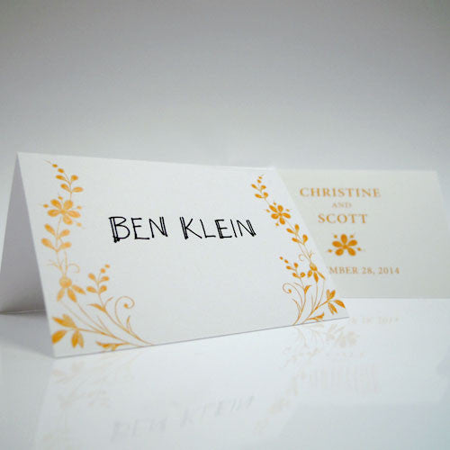 Forget Me Not Place Card With Fold