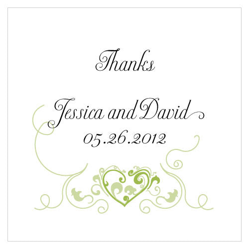 Heart Filigree Square Tag
