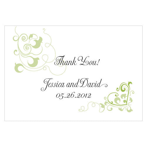 Heart Filigree Large Rectangular Tag
