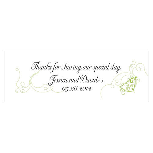 Heart Filigree Small Rectangular Tag