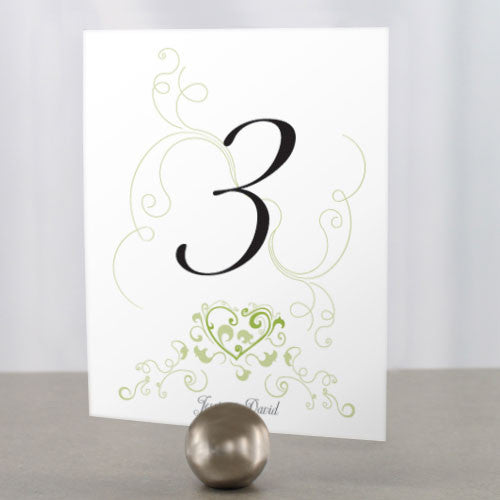 Heart Filigree Table Number Numbers