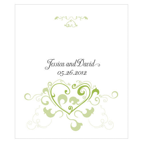 Heart Filigree Rectangular Label