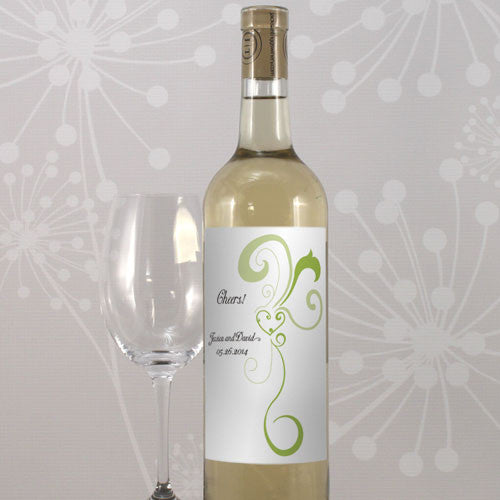 Heart Filigree Wine Label