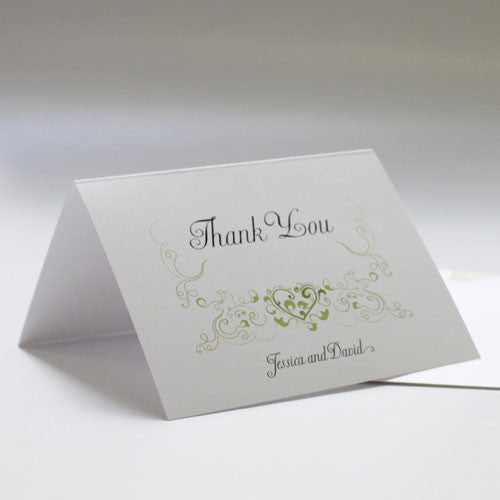 Heart Filigree Thank You Card