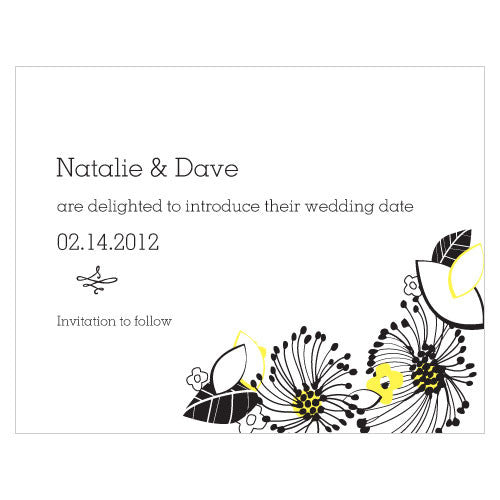 Floral Fusion Save The Date Card