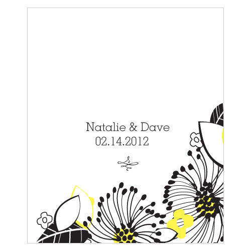 Floral Fusion Rectangular Label