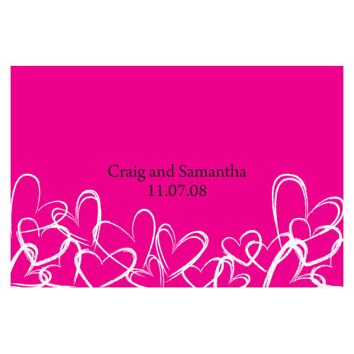 Contemporary Hearts Large Rectangular Tag