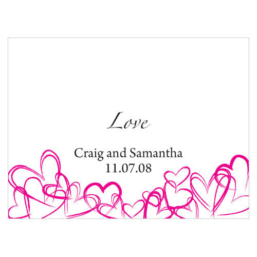 Contemporary Hearts Note Card