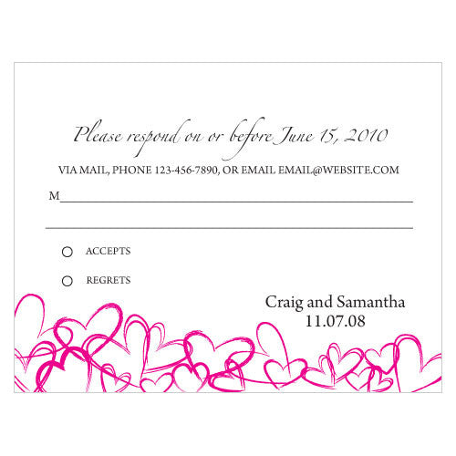 Contemporary Hearts RSVP