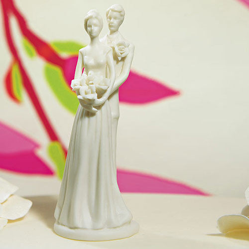 Contemporary Bride & Groom Figurine Small