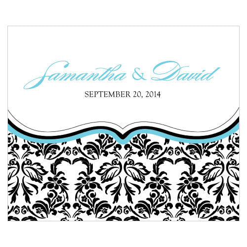 Love Bird Damask Rectangular Label