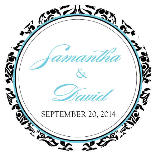 Love Bird Damask Large Sticker