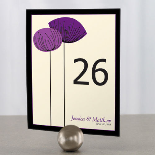 Romantic Elegance Table Number Numbers