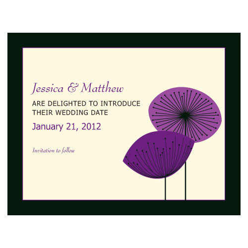 Romantic Elegance Save The Date Card