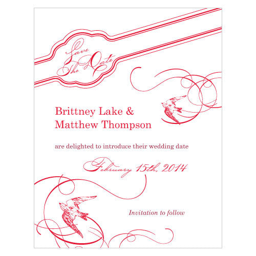 French Whimsy Save The Date Card