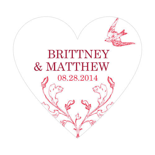 French Whimsy Heart Sticker