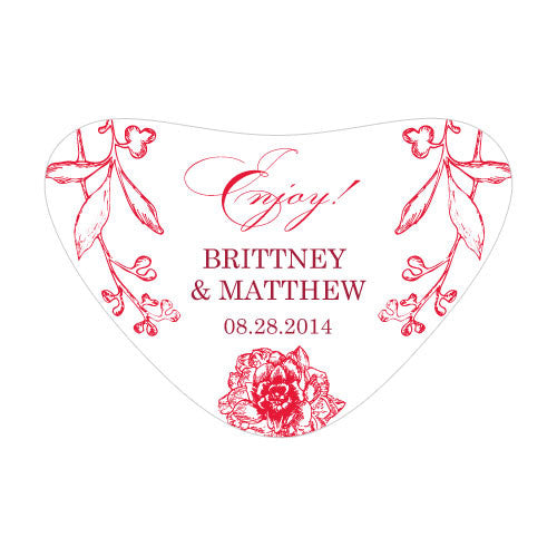 French Whimsy Heart Container Sticker