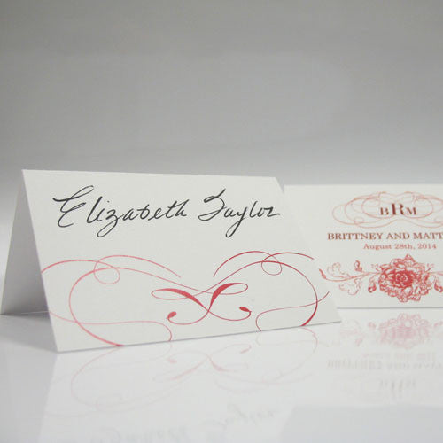 French Whimsy Place Card With Fold