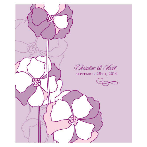 Pinwheel Poppy Rectangular Label